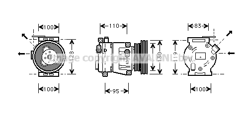 Compresor, climatizare FTK035 AVA QUALITY COOLING - Compresor/piese Compresor, climatizare FTK035 AVA QUALITY COOLING - Compresor/piese