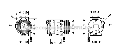 Compresor, climatizare FTK050 AVA QUALITY COOLING - Compresor/piese Compresor, climatizare FTK050 AVA QUALITY COOLING - Compresor/piese