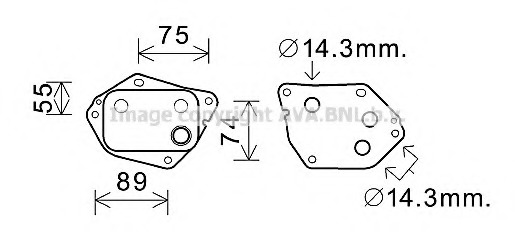 Radiator ulei, ulei motor HY3288 AVA QUALITY COOLING - Ungere Radiator ulei, ulei motor HY3288 AVA QUALITY COOLING - Ungere