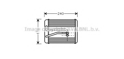 Schimbator caldura, incalzire habitaclu HY6119 AVA QUALITY COOLING - Radiator incalzire interior
