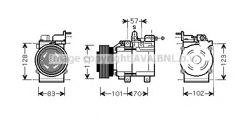 Compresor, climatizare HYK209 AVA QUALITY COOLING - Compresor/piese Compresor, climatizare HYK209 AVA QUALITY COOLING - Compresor/piese