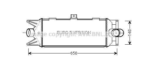 Intercooler, compresor IV4100 AVA QUALITY COOLING - Turbocompressor Intercooler, compresor IV4100 AVA QUALITY COOLING - Turbocompressor