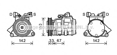 Compresor, climatizare JEK062 AVA QUALITY COOLING - Compresor/piese Compresor, climatizare JEK062 AVA QUALITY COOLING - Compresor/piese