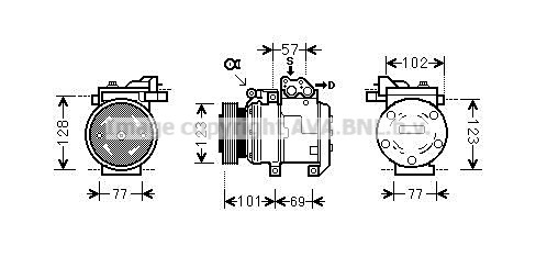 Compresor, climatizare KAK146 AVA QUALITY COOLING - Compresor/piese Compresor, climatizare KAK146 AVA QUALITY COOLING - Compresor/piese