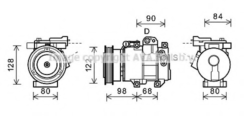 Compresor, climatizare KAK192 AVA QUALITY COOLING - Compresor/piese Compresor, climatizare KAK192 AVA QUALITY COOLING - Compresor/piese