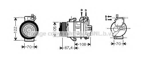 Compresor, climatizare MCK009 AVA QUALITY COOLING - Compresor/piese Compresor, climatizare MCK009 AVA QUALITY COOLING - Compresor/piese