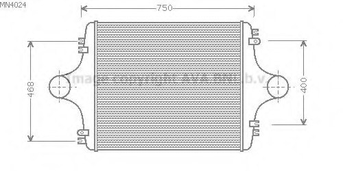 Intercooler, compresor MN4024 AVA QUALITY COOLING - Turbocompressor Intercooler, compresor MN4024 AVA QUALITY COOLING - Turbocompressor