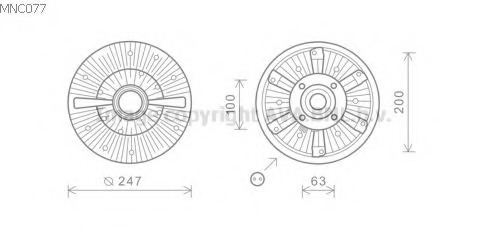 Cupla, ventilator radiator MNC077 AVA QUALITY COOLING - Ventilator radiator