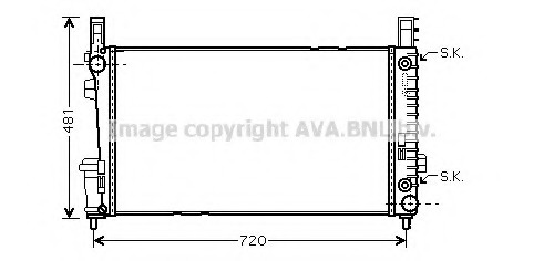 Radiator, racire motor MS2364 AVA QUALITY COOLING - Radiator apa/piese Radiator, racire motor MS2364 AVA QUALITY COOLING - Radiator apa/piese