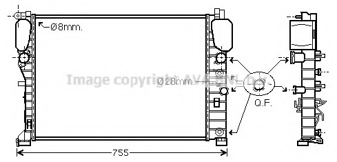 Radiator, racire motor MS2449 AVA QUALITY COOLING - Radiator apa/piese Radiator, racire motor MS2449 AVA QUALITY COOLING - Radiator apa/piese