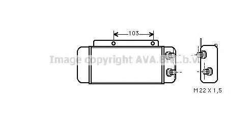 Radiator ulei, ulei motor MS3114 AVA QUALITY COOLING - Ungere Radiator ulei, ulei motor MS3114 AVA QUALITY COOLING - Ungere
