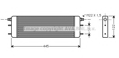 Radiator ulei, ulei motor MS3249 AVA QUALITY COOLING - Ungere Radiator ulei, ulei motor MS3249 AVA QUALITY COOLING - Ungere