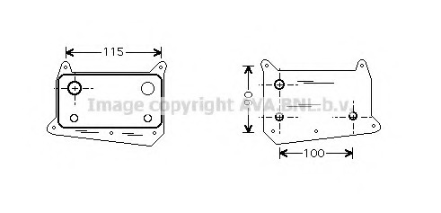 Radiator ulei, ulei motor MS3318 AVA QUALITY COOLING - Radiator ulei Radiator ulei, ulei motor MS3318 AVA QUALITY COOLING - Radiator ulei