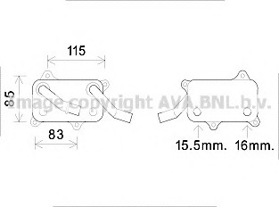 Radiator ulei, ulei motor MS3555 AVA QUALITY COOLING - Radiator ulei Radiator ulei, ulei motor MS3555 AVA QUALITY COOLING - Radiator ulei