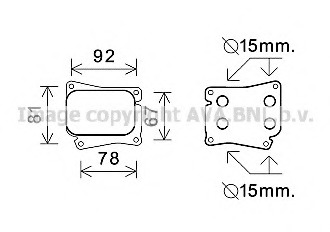 Radiator ulei, ulei motor MS3559 AVA QUALITY COOLING - Radiator ulei Radiator ulei, ulei motor MS3559 AVA QUALITY COOLING - Radiator ulei