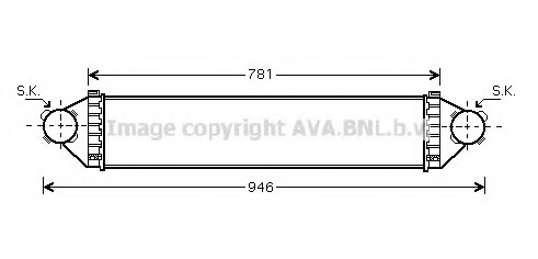 Intercooler, compresor MS4368 AVA QUALITY COOLING - Turbocompressor Intercooler, compresor MS4368 AVA QUALITY COOLING - Turbocompressor