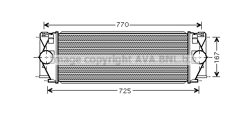 Intercooler, compresor MS4396 AVA QUALITY COOLING - Admisie aer motor