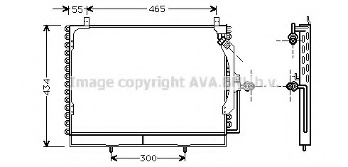 Condensator, climatizare MS5161 AVA QUALITY COOLING - Radiator clima Condensator, climatizare MS5161 AVA QUALITY COOLING - Radiator clima