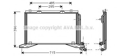 Condensator, climatizare MS5222 AVA QUALITY COOLING - Radiator clima Condensator, climatizare MS5222 AVA QUALITY COOLING - Radiator clima