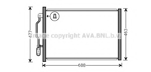 Condensator, climatizare MS5605 AVA QUALITY COOLING - Radiator clima Condensator, climatizare MS5605 AVA QUALITY COOLING - Radiator clima
