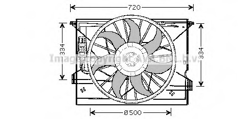 Ventilator, radiator MS7508 AVA QUALITY COOLING - Gmv (electroventilator )