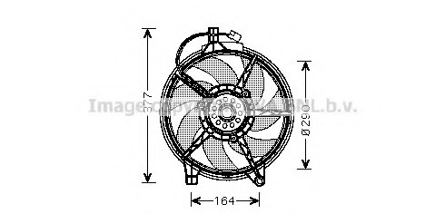 Ventilator, radiator MS7517 AVA QUALITY COOLING - Gmv (electroventilator )