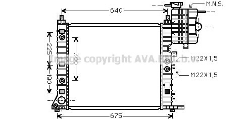 Radiator, racire motor MSA2243 AVA QUALITY COOLING - Radiator apa/piese Radiator, racire motor MSA2243 AVA QUALITY COOLING - Radiator apa/piese
