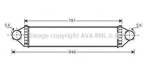Intercooler, compresor MSA4368 AVA QUALITY COOLING - Turbocompressor Intercooler, compresor MSA4368 AVA QUALITY COOLING - Turbocompressor