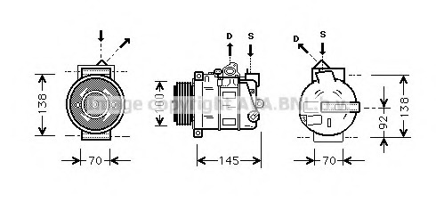 Compresor, climatizare MSAK344 AVA QUALITY COOLING - Compresor/piese Compresor, climatizare MSAK344 AVA QUALITY COOLING - Compresor/piese