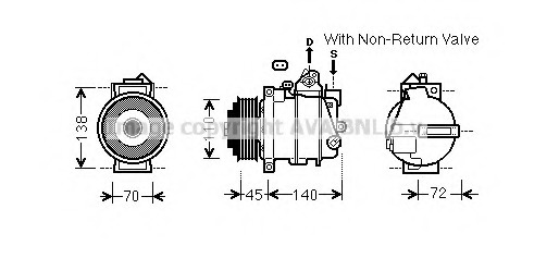Compresor, climatizare MSAK568 AVA QUALITY COOLING - Compresor/piese Compresor, climatizare MSAK568 AVA QUALITY COOLING - Compresor/piese