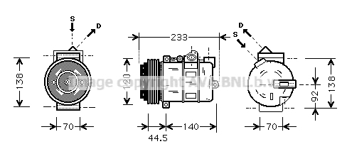 Compresor, climatizare MSK277 AVA QUALITY COOLING - Compresor/piese Compresor, climatizare MSK277 AVA QUALITY COOLING - Compresor/piese