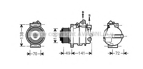Compresor, climatizare MSK560 AVA QUALITY COOLING - Compresor/piese