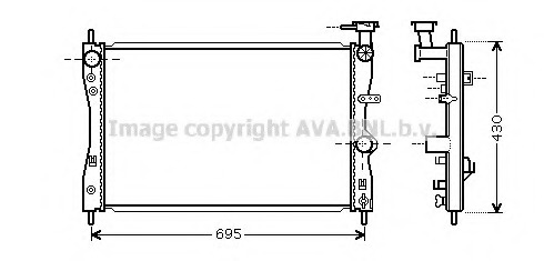 Radiator, racire motor MT2172 AVA QUALITY COOLING - Radiator apa/piese Radiator, racire motor MT2172 AVA QUALITY COOLING - Radiator apa/piese