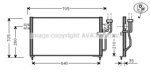 Condensator, climatizare MT5105 AVA QUALITY COOLING - Radiator clima Condensator, climatizare MT5105 AVA QUALITY COOLING - Radiator clima