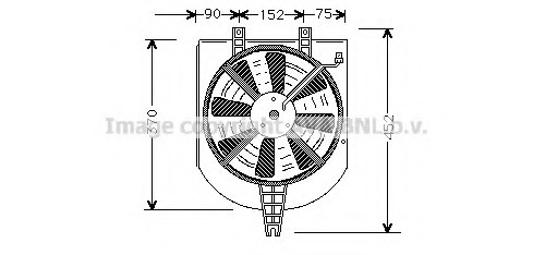 Ventilator, radiator MT7501 AVA QUALITY COOLING - Gmv (electroventilator )