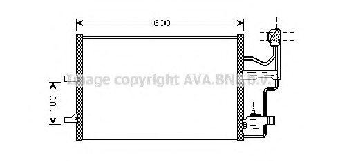 Condensator, climatizare MZ5184 AVA QUALITY COOLING - Radiator clima