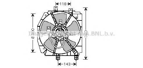 Ventilator, radiator MZ7523 AVA QUALITY COOLING - Ventilator radiator Ventilator, radiator MZ7523 AVA QUALITY COOLING - Ventilator radiator