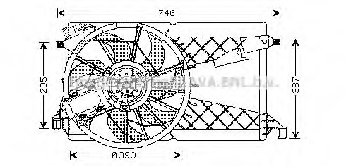 Ventilator, radiator MZ7530 AVA QUALITY COOLING - Ventilator radiator