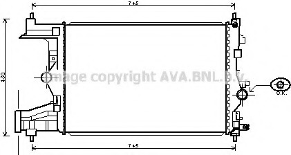 Radiator, racire motor OL2484 AVA QUALITY COOLING - Radiator apa/piese Radiator, racire motor OL2484 AVA QUALITY COOLING - Radiator apa/piese