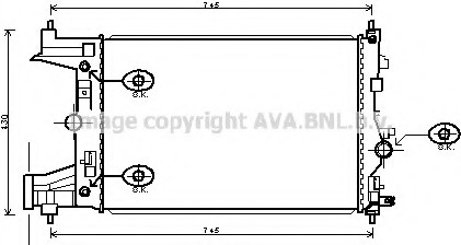 Radiator, racire motor OL2545 AVA QUALITY COOLING - Radiator apa/piese Radiator, racire motor OL2545 AVA QUALITY COOLING - Radiator apa/piese