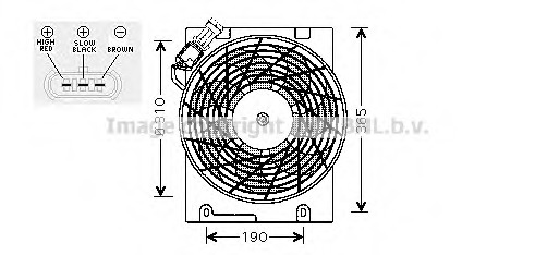 Ventilator, radiator OL7508 AVA QUALITY COOLING - Gmv (electroventilator ) Ventilator, radiator OL7508 AVA QUALITY COOLING - Gmv (electroventilator )