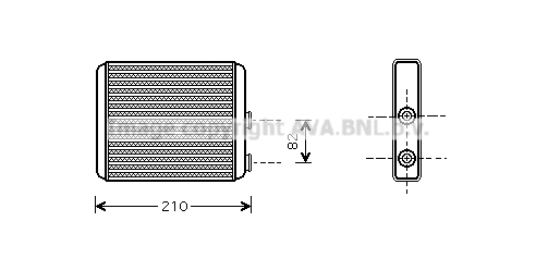 Schimbator caldura, incalzire habitaclu OLA6353 AVA QUALITY COOLING - Radiator incalzire interior Schimbator caldura, incalzire habitaclu OLA6353 AVA QUALITY COOLING - Radiator incalzire interior
