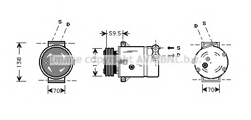 Compresor, climatizare OLK273 AVA QUALITY COOLING - Compresor/piese Compresor, climatizare OLK273 AVA QUALITY COOLING - Compresor/piese