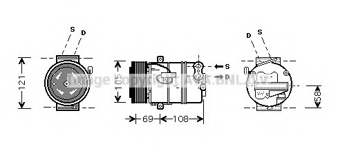 Compresor, climatizare OLK443 AVA QUALITY COOLING - Compresor/piese Compresor, climatizare OLK443 AVA QUALITY COOLING - Compresor/piese