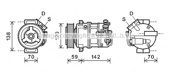 Compresor, climatizare OLK579 AVA QUALITY COOLING - Compresor/piese Compresor, climatizare OLK579 AVA QUALITY COOLING - Compresor/piese