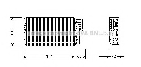 evaporator,aer conditionat OLV088 AVA QUALITY COOLING - Vaporizator