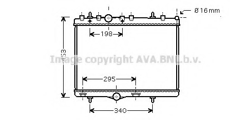 Radiator, racire motor PE2255 AVA QUALITY COOLING - Radiator apa/piese Radiator, racire motor PE2255 AVA QUALITY COOLING - Radiator apa/piese