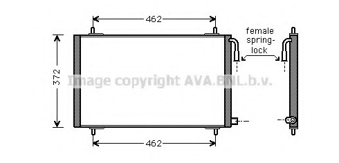 Condensator, climatizare PE5191 AVA QUALITY COOLING - Radiator clima Condensator, climatizare PE5191 AVA QUALITY COOLING - Radiator clima