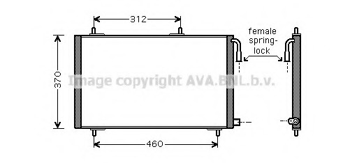 Condensator, climatizare PE5257 AVA QUALITY COOLING - Radiator clima Condensator, climatizare PE5257 AVA QUALITY COOLING - Radiator clima