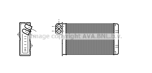 Schimbator caldura, incalzire habitaclu PE6233 AVA QUALITY COOLING - Radiator incalzire interior Schimbator caldura, incalzire habitaclu PE6233 AVA QUALITY COOLING - Radiator incalzire interior